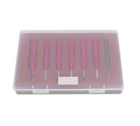 LONGONGAN 7Pcs Watch Case Opener Blade Set, Watch Back Cover Pry Remover Tool Kit with Ergonomic Non - Slip Handle, Metal Watchmaker Repair Tool for Various Watch Types