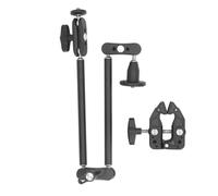LONGONGAN Adjustable Articulating Arm Phone Camera Mount, 2 - Section Friction Arm with 1/4in 3/8in Screws, 360° Rotation for Microphone Monitor Vlogging Overhead