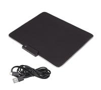 LONGONGAN RGB Mouse Pad 300x250x4mm, LED Gaming Mouse Mat with 12 Lighting Effects, USB Wired RGB Glowing Mousepad with Adjustable Brightness for Low DPI Games and High Leverage