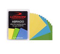 Longoni Abrado Ultra Fine Sanding Sheets for Smoothing Burnishing Billiard Pool Cue Shafts 3 Sanding Grades 4 Complete Sets
