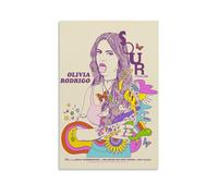 LonGPAN Pop Singer Olivia Canvas Wall Art - Comic Poster Decorative Painting - Modern Family Bedroom Decor 12x18inch(30x45cm)