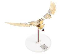 LONGPIN Flying Wings 3D Metal Puzzle Kit - Mechanical Biomimetic Wings with Micro Motor, DIY Kinetic Sculpture for Adults, Precision Electroplating Craftsmanship & Interactive STEM Model Gift（Golden）