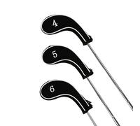 Longridge 4-Sw+Gw Long Neck Neoprene Golf Iron Covers Set - Silver/Black