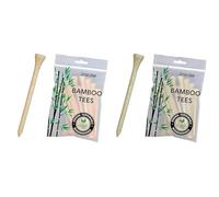Longridge Bamboo 83mm Golf Tees 4 Pack Bundle - Natural Bamboo Golf Tees