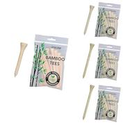 Longridge Bamboo Golf Tees 4 Pack Bundle - Including 54mm, 69mm, 83mm - Natural Bamboo Golf Tees