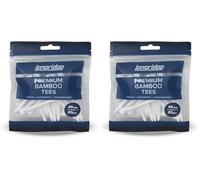 Longridge Bamboo Golf Tees, 69mm (20 Pcs), White, Sustainable Biodegradable Golf Tees (Pack of 2)