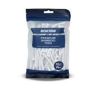 Longridge Bamboo Golf Tees, 83mm (85 Pcs), White, Sustainable, Biodegradable Golf Tees