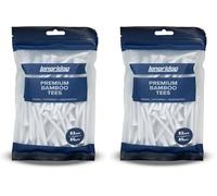 Longridge Bamboo Golf Tees, 83mm (85 Pcs), White, Sustainable, Biodegradable Golf Tees (Pack of 2)
