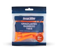 Longridge BAMBOO GRADUATED TEES 69mm (20 Pcs) ORANGE