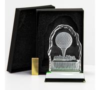 Longridge Challenger Drive Golf Trophy, Clear, 130 mm