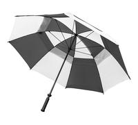 LONGRIDGE DELUXE 60'' WINDPROOF DUAL CANOPY GOLF UMBRELLA - BLACK