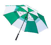 LONGRIDGE DELUXE 60'' WINDPROOF DUAL CANOPY GOLF UMBRELLA - GREEN