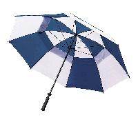 LONGRIDGE DELUXE 60'' WINDPROOF DUAL CANOPY GOLF UMBRELLA - NAVY