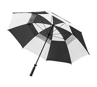 LONGRIDGE DELUXE 60'' WINDPROOF DUAL CANNOPY GOLF UMBRELLA - BLACK