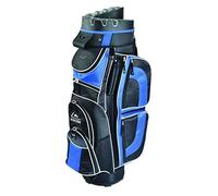 LONGRIDGE PRO CART 15 WAY DIVIDER GOLF TROLLEY BAG - BLUE / BLACK