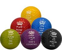Longridge Novelty Keep Calm Golf Balls (Pack of 6) - Multi-Colour