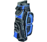 LONGRIDGE PRO CART 15 WAY DIVIDER GOLF TROLLEY BAG - BLUE / BLACK +FREE GIFT
