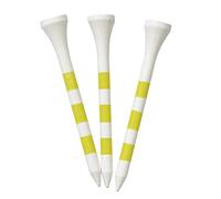 Longridge 's True Hite Wooden Golf Tees 69mm (20Pcs), Yellow/White,