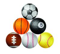 Longridge Sports Balls Golf Balls (Pack of 6) Longridge Multicolor