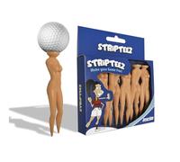 Longridge Strip Teez Novelty Golf Tees 6 Pack - 76mm Fun Lady Golf Tees | Humorous Gift Idea For Golf Players, High Visibility Plastic Ball Golf Tee On Turf