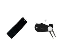 Longridge Tri Fold Luxury Black Golf Towel 4 in 1 Golf Tool