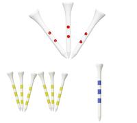 Longridge True Hite Wooden Golf Tees Multi Size 3 Pack Bundle - Including 54mm, 69mm and 83mm Height Golf Tees