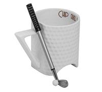 LONGRIDGE Unisex's GOLF MUG CHIP AND SIP, White, ONE SIZE
