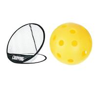 Longridhe Pop Up Practice Chipping Golf Net & Longridge Yellow Airflow Golf Balls 6pk