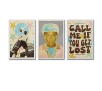 LONGRUi 3 PCS Tyler The Creator Posters Rapper Wall Art Canvas Room Decorative Aesthetic Poster