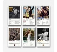 LONGRUi A Set Of 6 Lana Del Rey MusicAlbum Cover Poster Wall Art Canvas Room Decorative Aesthetic Print Decor Posters