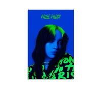 LONGRUi Billie Eilish Fashion Poster Decorative Painting Canvas Wall Posters And Art Picture Print Modern Family Bedroom Decor Posters 20x30inch(50x75cm)