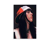 LONGRUi Billie Eilish Vintage Poster Decorative Painting Canvas Wall Posters And Art Picture Print Modern Family Bedroom Decor Posters 12x18inch(30x45cm)