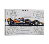 LONGRUi F1 Design Drawing Poster - Decorative Canvas Wall Art Print for Modern Family Bedroom Decor 12x18inch(30x45cm)