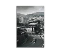 LONGRUi F1 Racing Wall Art - Black And White Retro Photography, 16x24inch (40x60cm) - Perfect for Modern Family Bedroom Decor