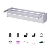 LONGRUNNEW 60cm Acrylic Pond Waterfall Blade Set, 12.2cm wide acrylic pond fountain with accessories, double inlet design for garden deck pond patio