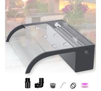 LONGRUNNEW Pond Waterfall Blade Kit, 30cm Acrylic Pool Fountain with Accessories, Width 18cm Curved Outlet Spillway for Garden Patio Pond Decoration