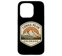 Longs Peak Colorado Mountain Souvenir Hiker Hiking Badge Case for iPhone 15 Pro