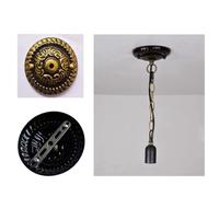 LONGSAND Hanging Wire and Chain 1 Metre & Ceiling Plate for Pendant Lights