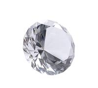 LONGSHENG 3.1”/80mm Crystal Diamond Paperweight Ornament Multifaceted Crystal Vertebrae for Home Office Christmas Festivals Decoration with Gift Box(Solid Clear)