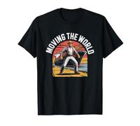 Longshoreman Container Stacking Illustration Port Bold T-Shirt