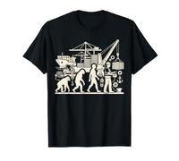 Longshoreman Evolution Port Operations Cargo Handling Worker T-Shirt