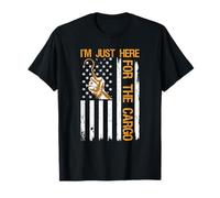Longshoreman Pride USA Flag I’m Just Here for The Cargo T-Shirt