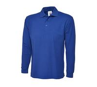 Uneek UC113 Long Sleeve Classic Poloshirt Royal M Colour: Royal, Size: M