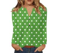 Longsleeve Tops Women Long Sleeve Shirts for Women Womens T Shirts Long Sleeve Crew Neck Basic Tee Sort Comfy Printed Tops Blouse Oversized for Womens Tunic T-Shirt Pleated V Neck Blouse Green