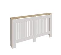 Longslow Large Radiator Cover White & Oak 1 Shelf