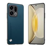 Longstong Phone Case Suitable for OPPO Find X9 (6.59"), CODE Series Metal Leather Protective Cover - Sapphire