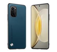 Longstong Phone Case Suitable for POCO F3 / POCO F3 5G / Xiaomi MI 11i (6.67"), CODE Series Metal Leather Protective Cover - Sapphire