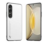 Longstong Phone Case Suitable for Smartphone, Compatible with Sony Xperia 1 VI (Sixth Generation) (6.5"), CODE Series Metal Leather Protective Cover - White