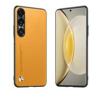 Longstong Phone Case Suitable for Smartphone, Compatible with Sony Xperia 1 VII (Seventh Generation) (6.5"), CODE Series Metal Leather Protective Cover - Yellow