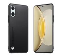 Longstong Phone Case Suitable for Smartphone, Compatible with Sony Xperia 10 VI (Sixth Generation) (6.1"), CODE Series Metal Leather Protective Cover - Black